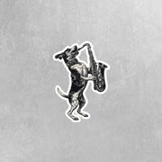 Dog Sticker | Saxophone Dog Sticker | Musical Dog Sticker