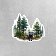 Black Bear Sticker | Bear In The Woods Sticker | Bear Sticker