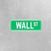 Wall Street Sign Sticker | Wall St Sign Decal | New York Sticker