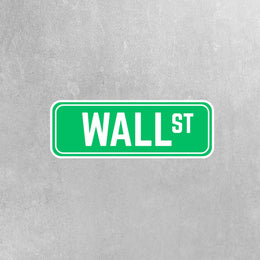 Wall Street Sign Sticker | Wall St Sign Decal | New York Sticker