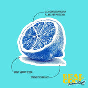 Lemon Sticker | Lemon Woodcut Sticker | Lemon Decal