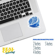 Lemon Sticker | Lemon Woodcut Sticker | Lemon Decal