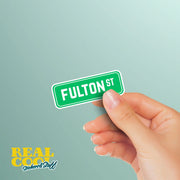 Fulton Street Sign Sticker | Fulton St Sign Decal | New York Sticker