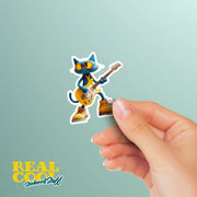 Cool Cat Guitar Sticker | Cool Cat Sticker | Cat Decal