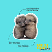 Hugging Porcupine Sticker | Cute Porcupine Decal for Laptop, Water Bottle, & Planner - Adorable Porcupine Gift for Any Occasion