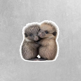 Hugging Porcupine Sticker | Cute Porcupine Decal for Laptop, Water Bottle, & Planner - Adorable Porcupine Gift for Any Occasion