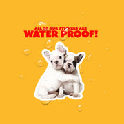 Hugging French Bulldogs Sticker | Cute French Bulldogs Decal for Laptop, Water Bottle, & Planner - Adorable French Bulldogs Gift