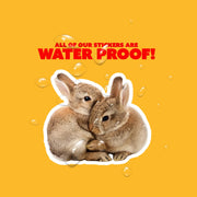 Hugging Bunnies Sticker | Cute Bunnies Decal for Laptop, Water Bottle, & Planner - Adorable Bunnies Gift