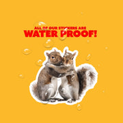 Hugging Squirrels Sticker | Cute Squirrels Decal for Laptop, Water Bottle, & Planner - Adorable Squirrels Gift