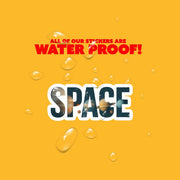 Space Sticker | Double Exposure Space Decal | Solar System Sticker