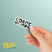 Space Sticker | Double Exposure Space Decal | Solar System Sticker