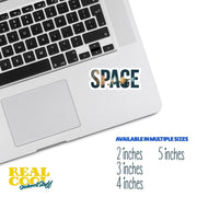 Space Sticker | Double Exposure Space Decal | Solar System Sticker