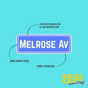 Melrose Ave Sign Sticker | Melrose Sticker | Los Angeles Sticker