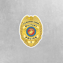 United States Marines Sticker | USMC Military Police Badge Sticker