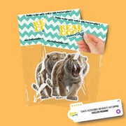 Sabertooth Tiger Sticker | Sabertooth Tiger Decal | Dinosaur Water Bottle Sticker