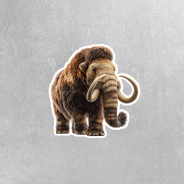 Woolly Mammoth Sticker | Woolly Mammoth Sticker Decal | Dinosaur Water Bottle Sticker