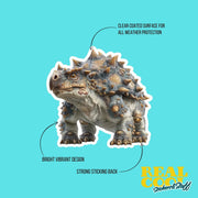 Ankylosaurus Sticker | Ankylosaurus Decal | Dinosaur Water Bottle Sticker