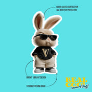 Designer Bunny Sticker | Designer Rabbit Decal | Bunny Sticker