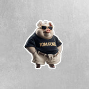 Designer Pig Sticker | Designer Pig Decal | Pig Sticker