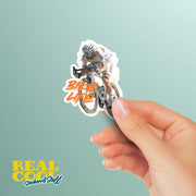 Bike Life Cyclist Sticker – Dynamic Racing Biker Art, Waterproof Vinyl Sticker for Bike Lovers, Sports Fans & Cyclists