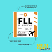 FLL Luggage Tag Sticker | Aviation Stickers | Ft. Lauderdale Hollywood Airport Sticker