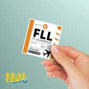FLL Luggage Tag Sticker | Aviation Stickers | Ft. Lauderdale Hollywood Airport Sticker