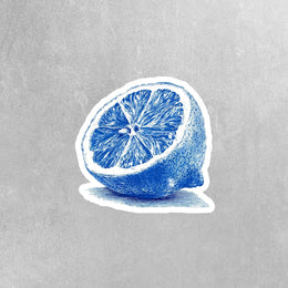 Lemon Sticker | Lemon Woodcut Sticker | Lemon Decal