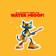 Cool Cat Guitar Sticker | Cool Cat Sticker | Cat Decal
