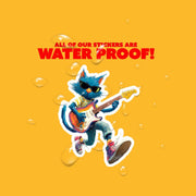 Cat Jam Guitar Sticker | Cool Cat Sticker | Cat Sticker