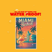 Miami Beach Sticker - Miami Beach Retro Sticker - Miami Retro Sticker