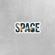 Space Sticker | Double Exposure Space Decal | Solar System Sticker