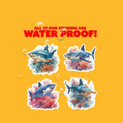 Shark Stickers - Shark 4 Pack - Shark Reef Stickers