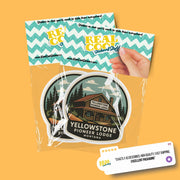 Yellowstone Pioneer Lodge Sticker | Montana Travel Decal | Montana Illustration Sticker