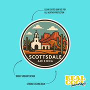Scottsdale Lodge Sticker | Scottsdale Travel Decal | Scottsdale Arizona Illustration Sticker