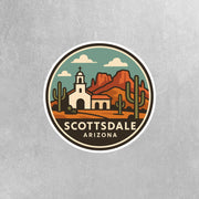 Scottsdale Lodge Sticker | Scottsdale Travel Decal | Scottsdale Arizona Illustration Sticker