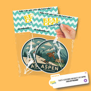 Aspen Sticker | Aspen Travel Decal | Aspen Colorado Illustration Sticker