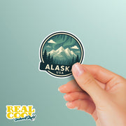 Alaska Sticker | Alaska Sticker Travel Decal |Northern Lights Illustration Sticker