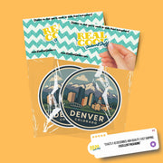 Denver Sticker | Denver Travel Decal | Denver Colorado Illustration Sticker