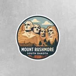 Mount Rushmore Sticker | Mount Rushmore Travel Decal | South Dakota Illustration Sticker