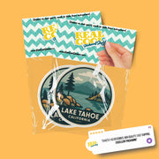 Lake Tahoe Sticker | Lake Tahoe Travel Decal | Lake Tahoe Illustration Sticker