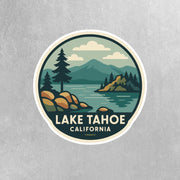 Lake Tahoe Sticker | Lake Tahoe Travel Decal | Lake Tahoe Illustration Sticker