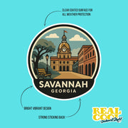 Savannah Georgia Sticker | Savannah Travel Decal | Savannah Illustration Sticker