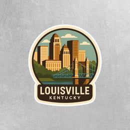 Louisville Kentucky Sticker | Louisville Travel Decal | Louisville Illustration Sticker