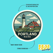 Portland Maine Sticker | Portland Travel Decal | Maine Illustration Sticker