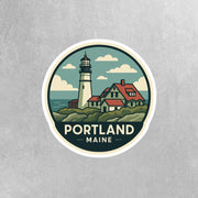 Portland Maine Sticker | Portland Travel Decal | Maine Illustration Sticker