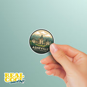 Asheville North Carolina Sticker | Asheville Travel Decal | North Carolina Illustration Sticker