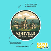 Asheville North Carolina Sticker | Asheville Travel Decal | North Carolina Illustration Sticker