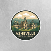Asheville North Carolina Sticker | Asheville Travel Decal | North Carolina Illustration Sticker