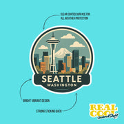 Seattle Washington Sticker | Seattle Travel Decal | Seattle Illustration Sticker