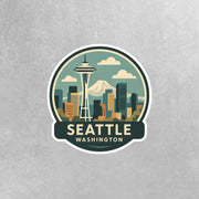 Seattle Washington Sticker | Seattle Travel Decal | Seattle Illustration Sticker